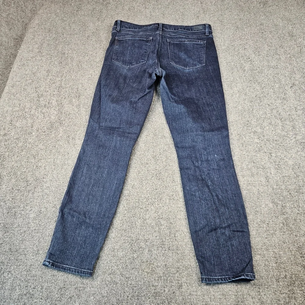Paige Hoxton Ankle Jeans Womens 31 Spirit Dark Wash High Rise Slim DNM521